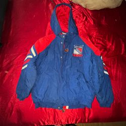Vintage 90s Starter New York Rangers Puffer Jacket