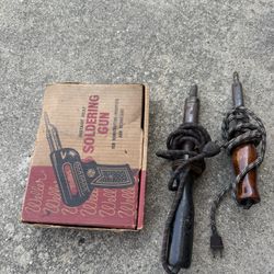 3 Vintage Soldering Irons Weller And  Craftsman 