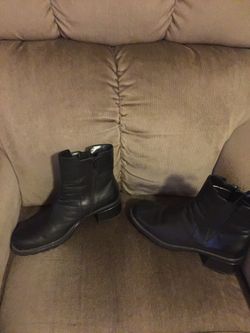 Leather boots