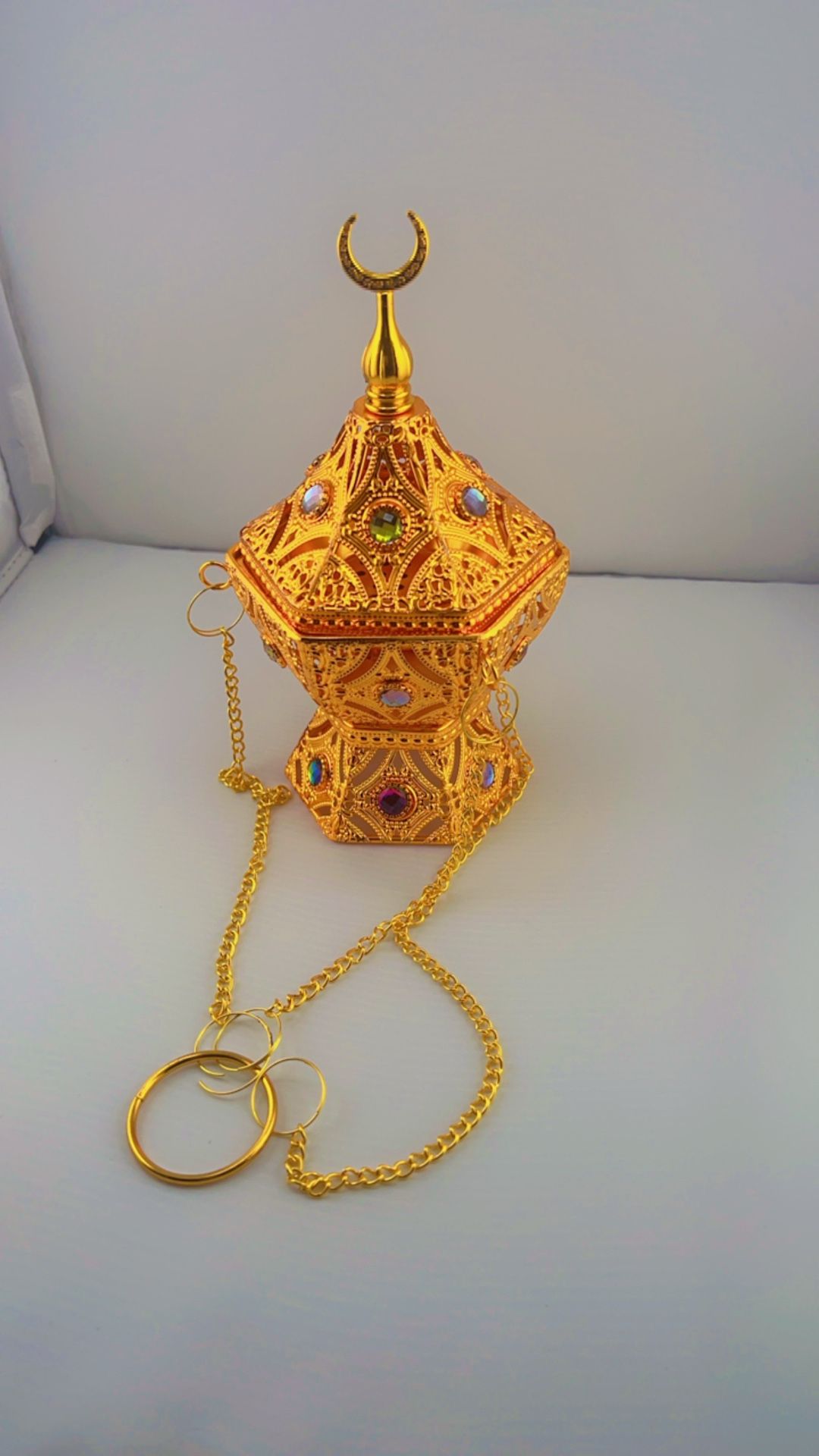 Gold Beautiful Charcoal Incense Burner Metallic Bakhoor Holder for Home, Office, Religious Setting. Excellent Craftmanship