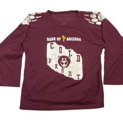 AK Athletic Knit Custom Hockey Jersey Maroon Bank of Arizona Cold Front XL