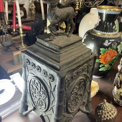 Large Vintage Chinese Dragon Motif Incense Burner