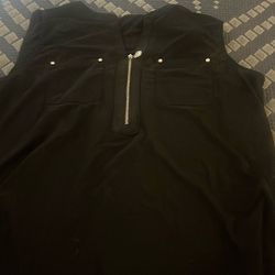 Black Sleeveless Blouse