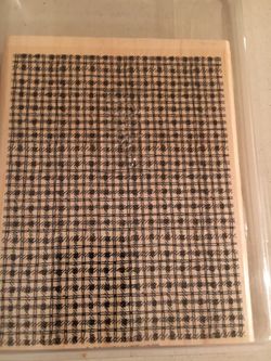 Stampin up! Stamp -Homespun Plaid - large brand new