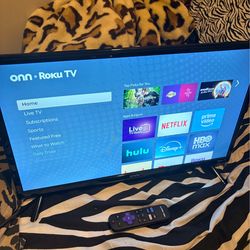 24in Roku Tv with Remote control