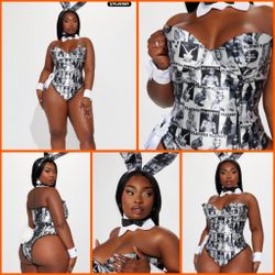 Playboy Cover Girl 8 Piece Costume (NEW) 2x