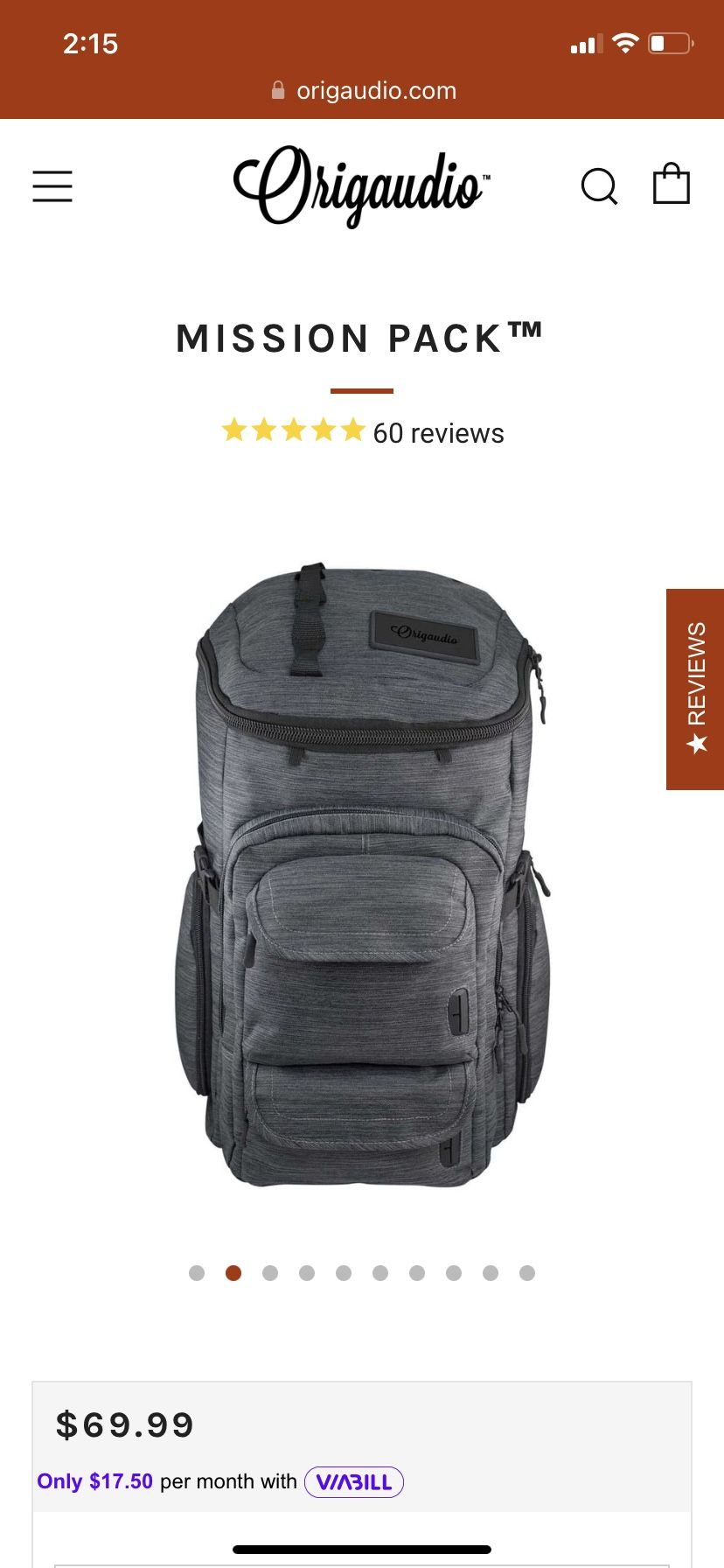 Origaudo brand new backpack