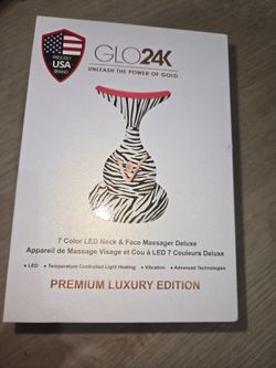 GLO24K 7 Color LED Neck & Face Massager Deluxe