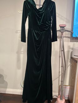 Green velvet dress size 14