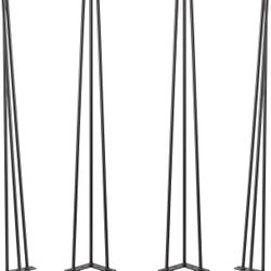 36" Inch Hairpin Table Legs Set of 4 - Black - DIY Furniture Legs MCM retro bar