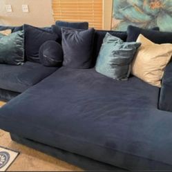 Large Midnight Blue Sectional
