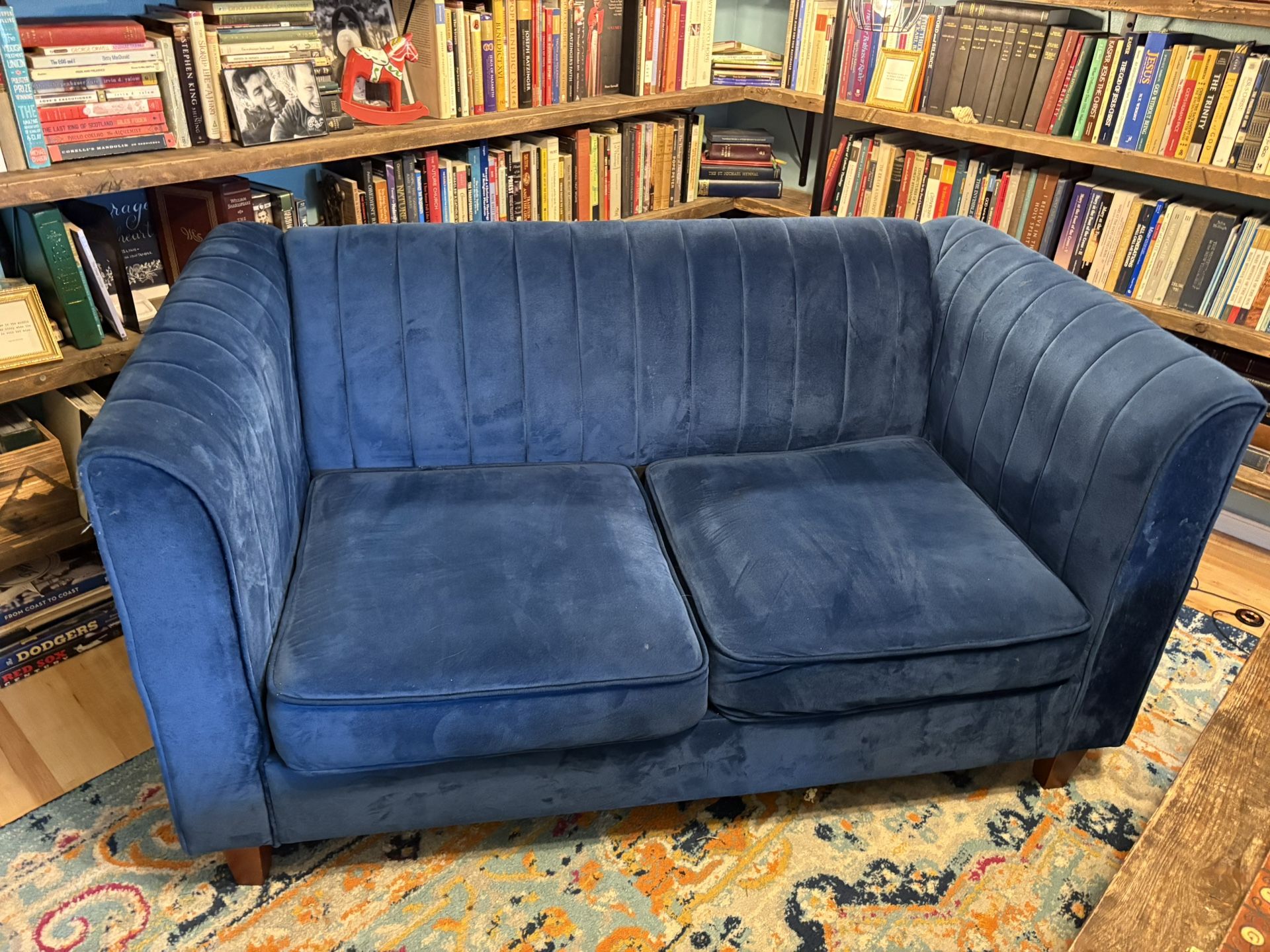Free Small Velvet Sofa Couch Loveseat 