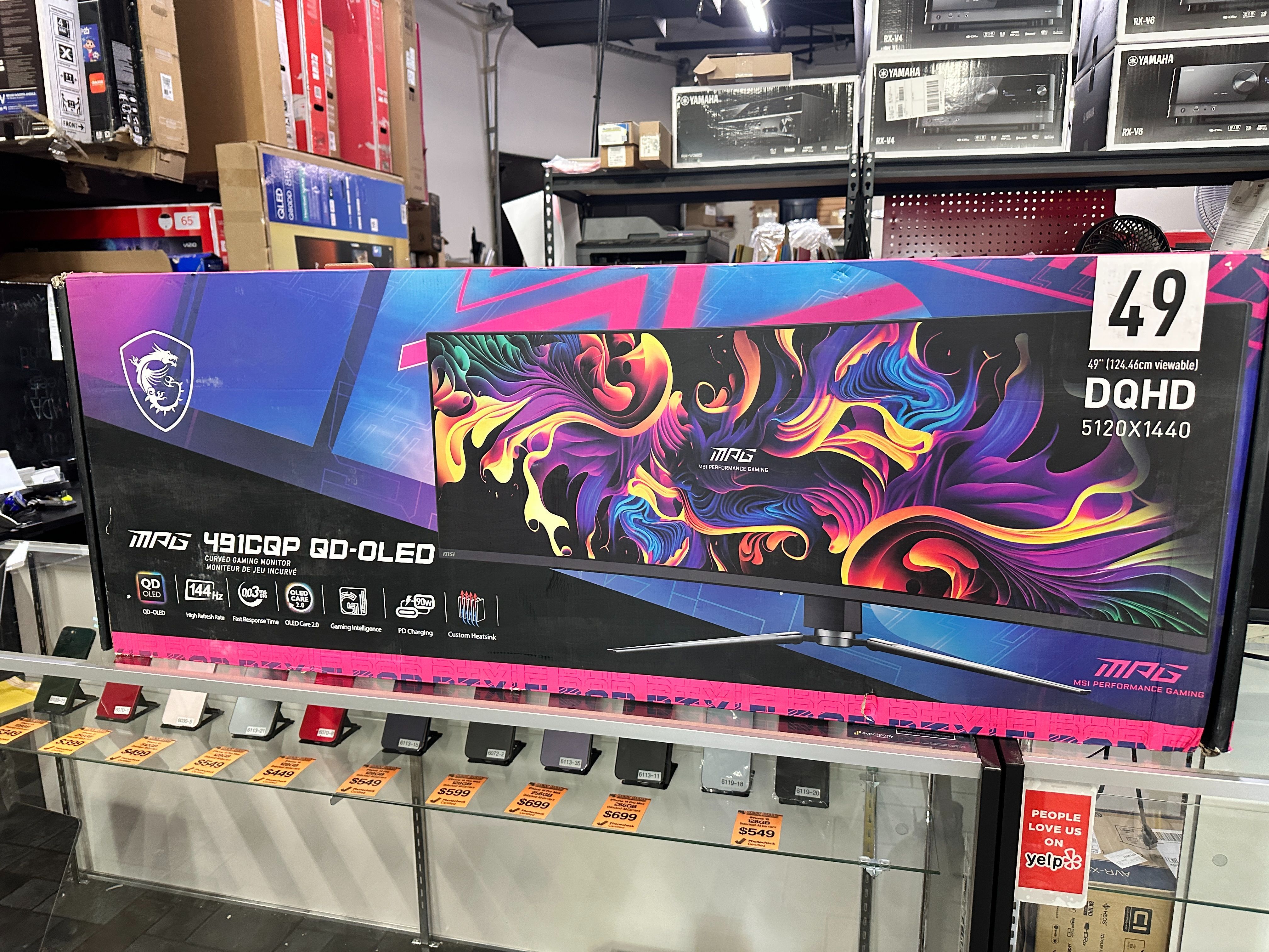 📺 💰🚨HUGE MONITOR SALE 49" MSI MPG 491CQP QD-OLED 49" 32:9 DQHD 144Hz Curved OLED HDR Gaming Monitor, Metallic Black