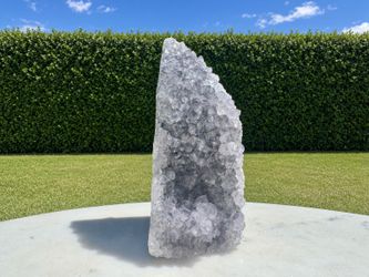 Standing Gray Amethyst Cluster | Cut Base