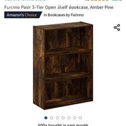 New 3Tier Open Shelf Bookcase
