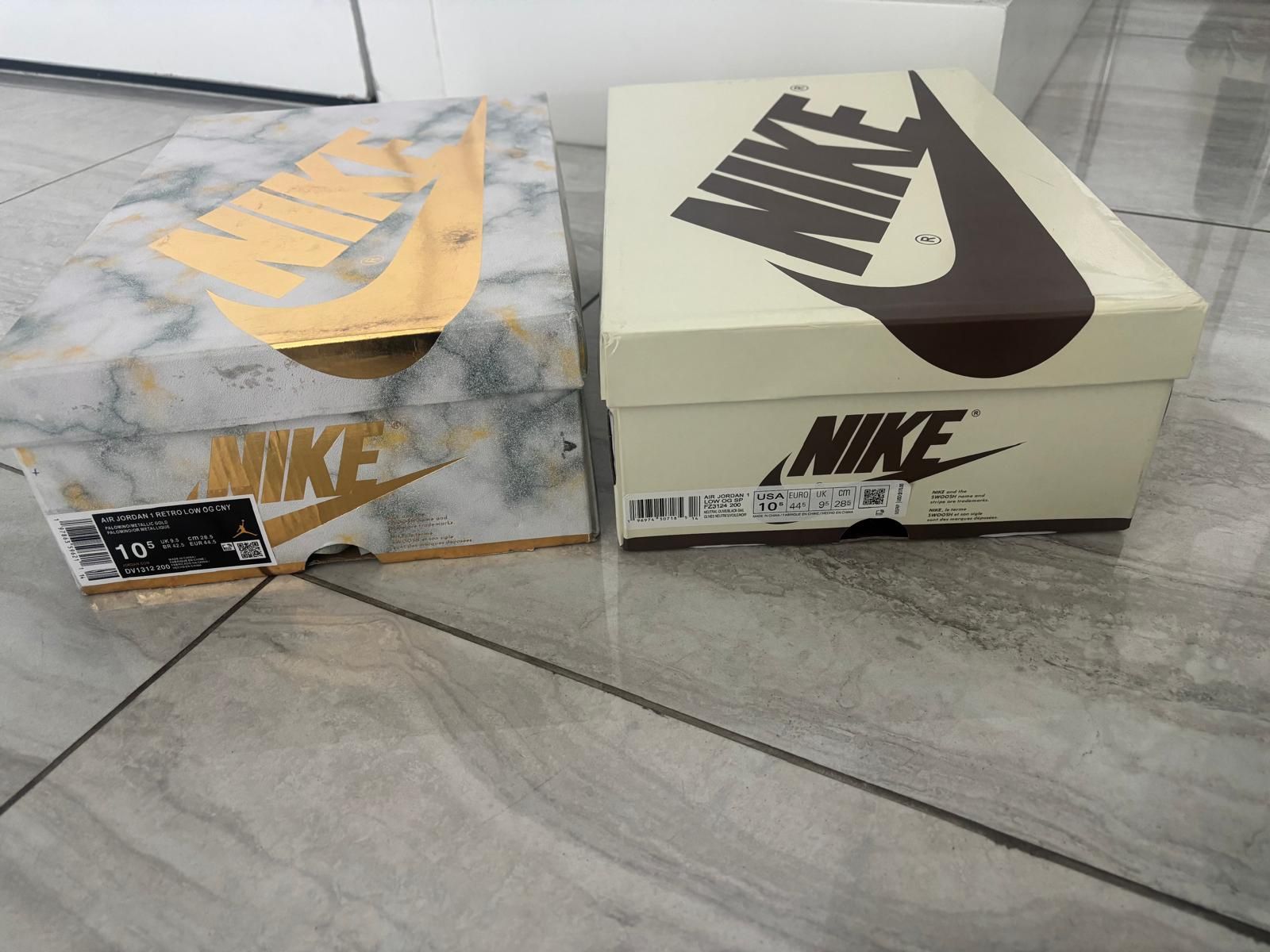 Two Air Jordan boxes… Air Jordan one retro and Air Jordan one low OG … $40 for both