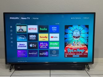 Philips 50" UHD 4K Roku Smart TV with Yamaha Soundbar