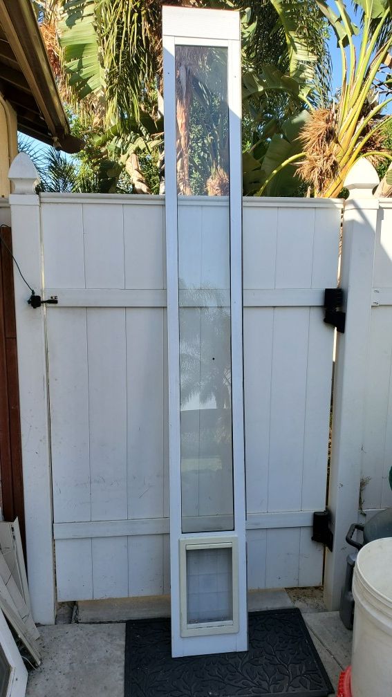 Safe pet panel doggy door for sliding door