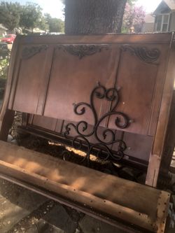 Solid Oak Bed Queen Size