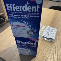 Efferdent Denture Cleaner Tablets – Dental Appliances, Aligners, Mouth Guard, and Retainer Cleaner 