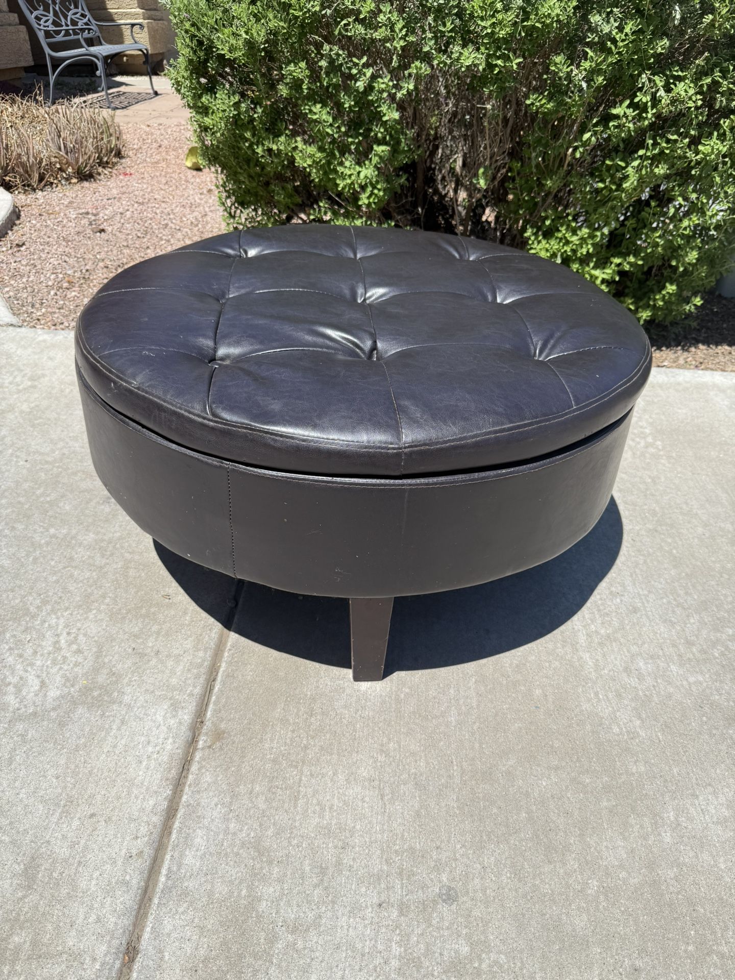 Leather Ottoman
