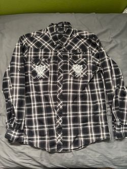 Eighty Eight Platinum Plaid Button-Up Shirt