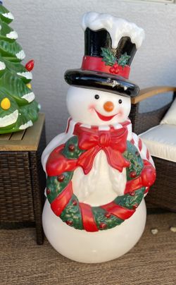 Vintage lighted Snowman Blow-mold