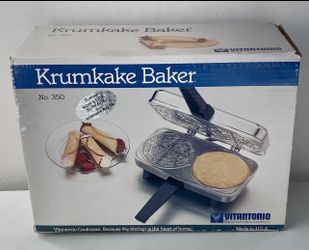 Vitantonio Cookware Krumkake Baker No.350 Italian Pizzelle Iron Madre In USA