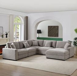 BRAND NEW SECTIONAL COUCH WITH OTTOMAN IN ORIGINAL BOX