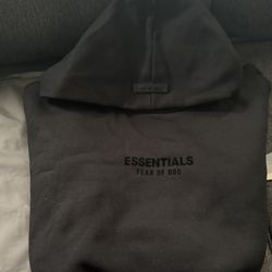 Fear of God Essentials Black Essentials Hoodie (Oversized Fit)