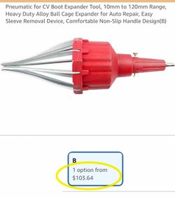 Pneumatic for CV Boot Expander Tool, 10mm to 120mm Range, Heavy Duty Alloy Ball Cage Expander for Auto Repair, Easy Sleeve Removal Device, Comfortable