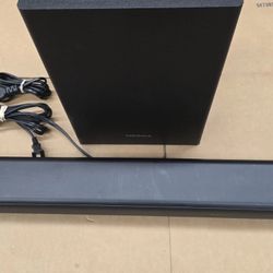Nice Insignia NS-SBAR21F20 2.1-Channel Wireless Soundbar System with Subwoofer - Black  Remote And Cables Included Used in Great shape! New cost over 