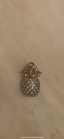 Banana Republic Pineapple Rhinestone Necklace Charm