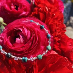 Authentic Arizona Turquoise Beaded Bracelet With Magnetic Clasp 