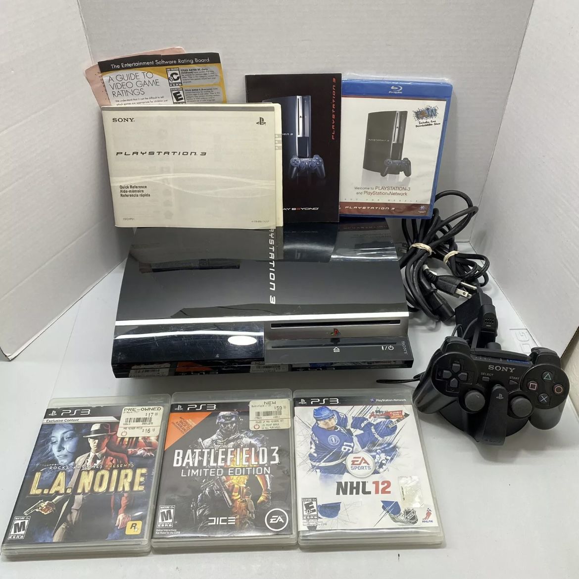 Sony PlayStation 3 PS3 'Fat' Console 160GB CECHP01 + MANY EXTRAS 