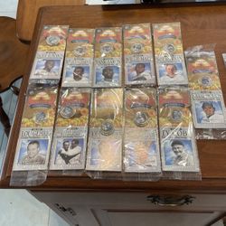 12 24k Gold Plated Baseball Legends Colorized Quarters