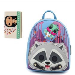 NWT Loungefly Disney Pocahontas Meeko  Backpack And Wallet Set