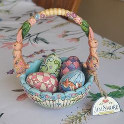 Jim Shore Easter Basket " Heartwood Creek " 
