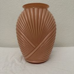 Vintage Boho MCM Jungalow Art Deco Glass Flower Vase 