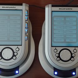 Two Marantz RC5400 Universal Remotes With Charging Cradles 