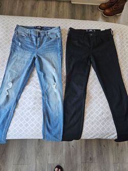 Women's Hollister jeans, new, black W26, long 30, blue W27, long 30, $5 each one