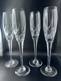 Mikasa Olympus Crystal Champagne Flutes – Set of 4