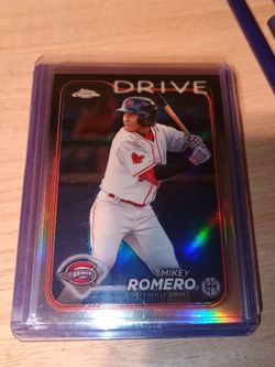 2024 Topps Pro Debut Chrome#PDC-44 Mikey Romero Refractor Greenville Drive MiLB