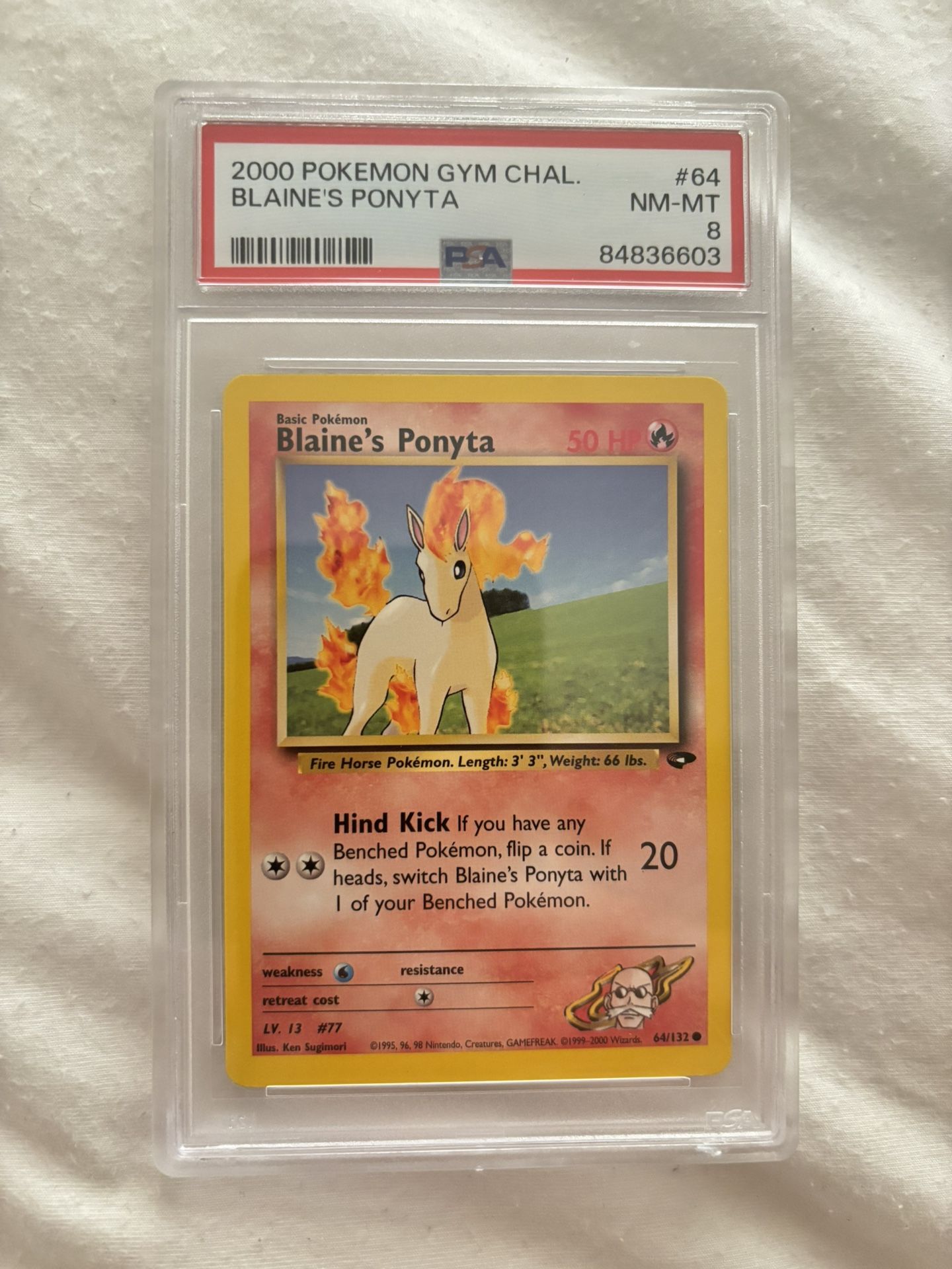 PSA 8 Blaine’s Ponyta 64/132 From Gym Challenge Set
