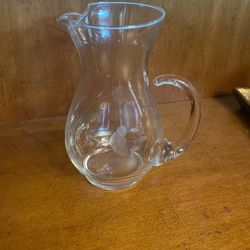 2 “Cat Tail” Handle 7 Inch Heritage Princess House Crystal Pitchers And More .