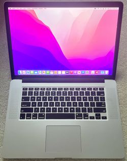 Apple MacBook Pro A1398 15” Retina 2015 QuadCore i7-4770HQ 2.2GHz 16GB RAM 256GB SSD Monterey