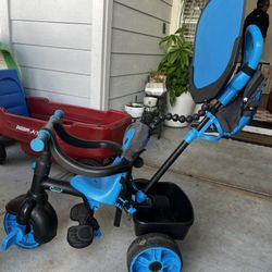 Little Tikes 4-in-1 Ride On Tricycle trike Bike, Neon Blue, Deluxe Edition