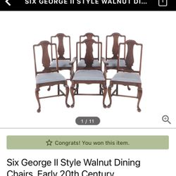 Vintage Walnut Chairs - early 1900s - $100 obo