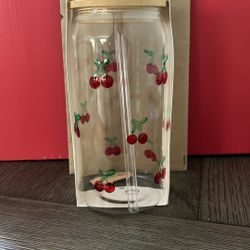 Glass Cup With Straw