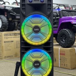 Dual 12” Party Speaker w/ wireless mic